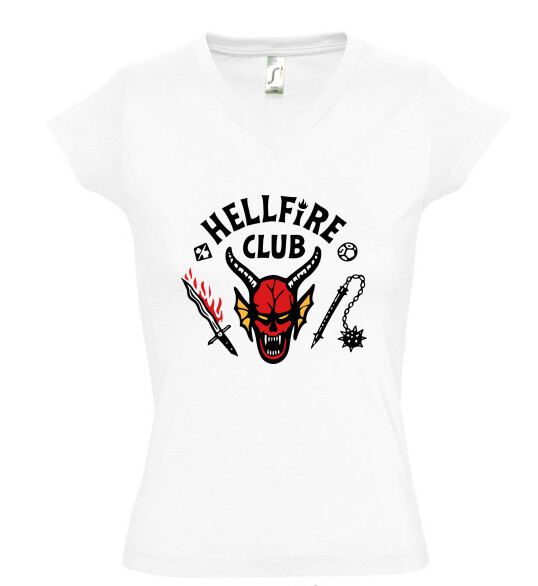 Női V nyakú póló