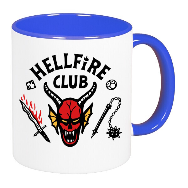 Színes fülű és belsejű bögre