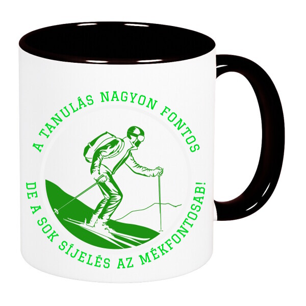 Színes fülű és belsejű bögre