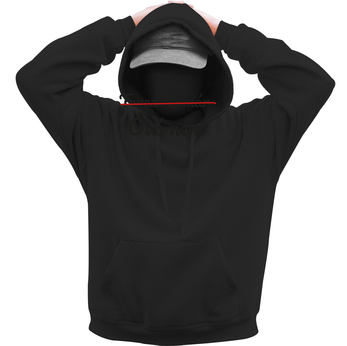 Kapucnis belebújós pulóver