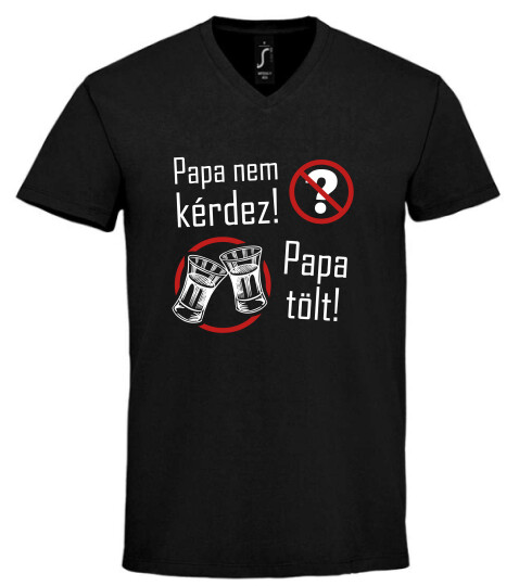 Unisex V nyakú póló