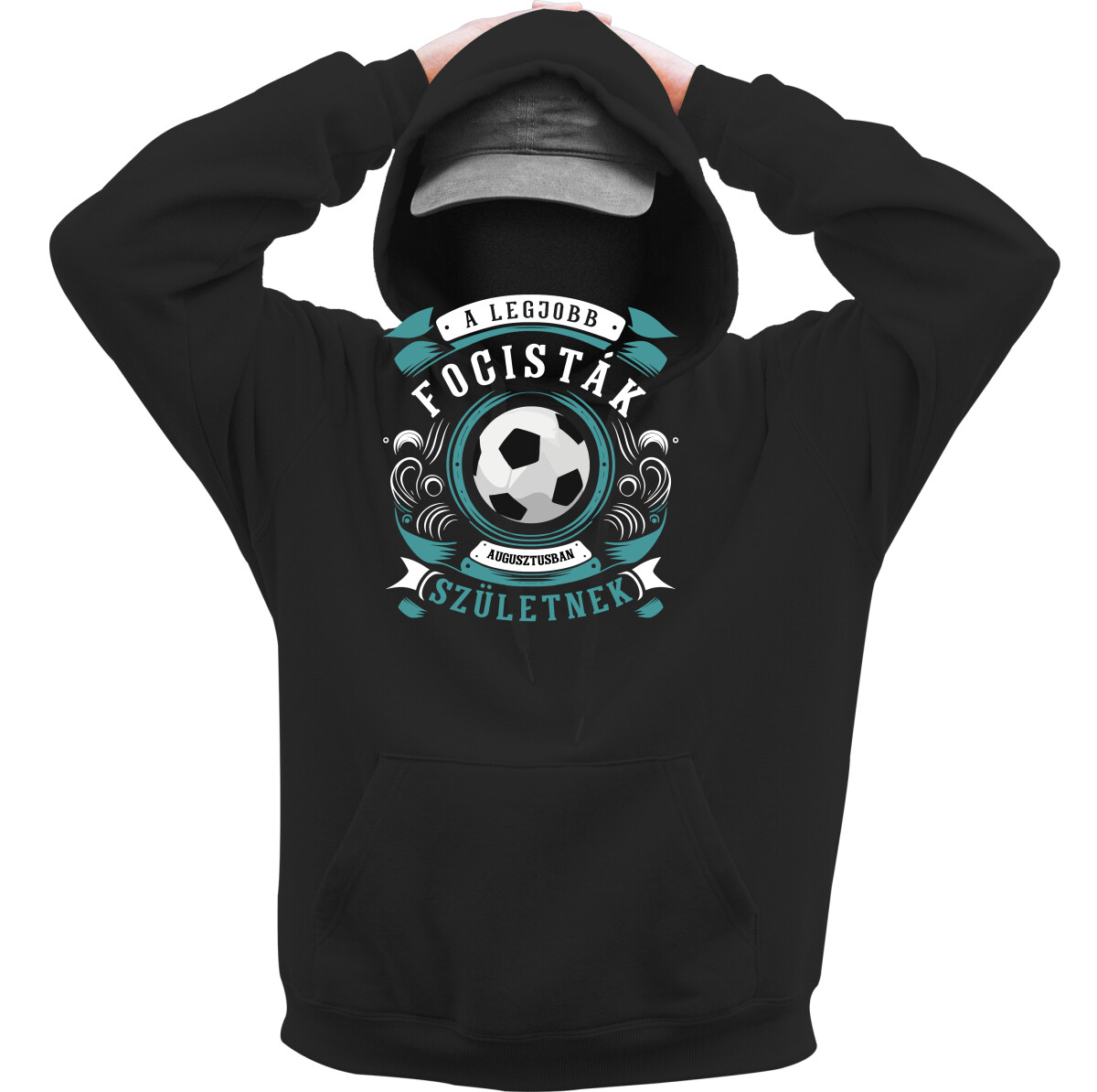 Kapucnis belebújós pulóver