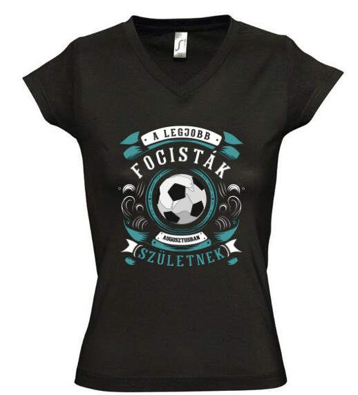 Női V nyakú póló