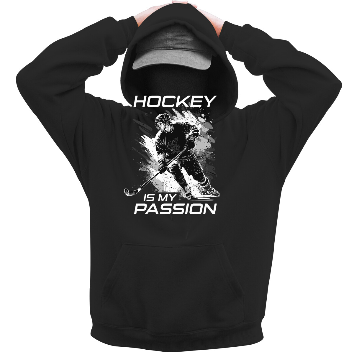 Kapucnis belebújós pulóver