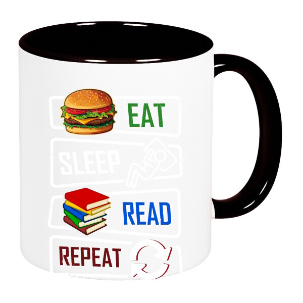 Színes fülű és belsejű bögre