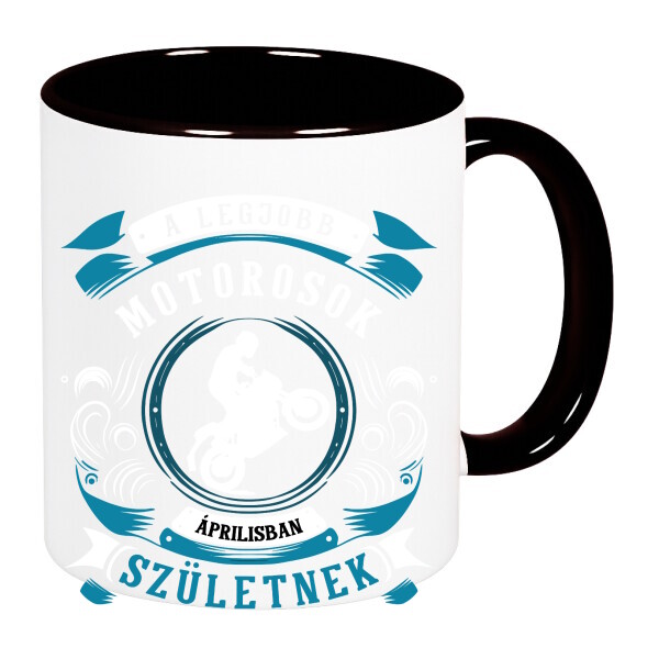 Színes fülű és belsejű bögre