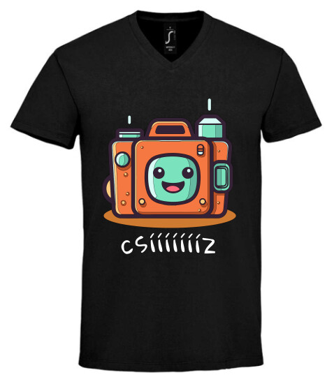 Unisex V nyakú póló