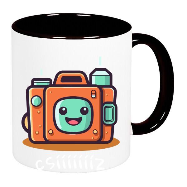 Színes fülű és belsejű bögre