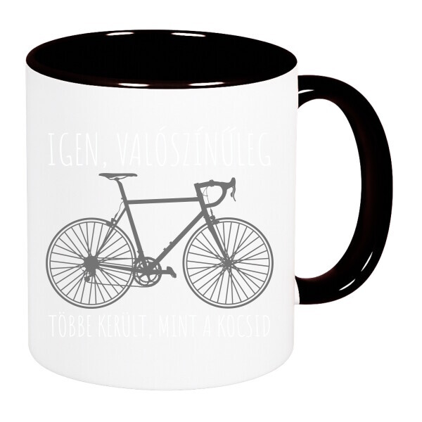 Színes fülű és belsejű bögre