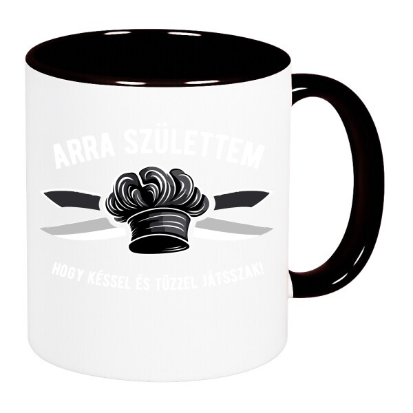 Színes fülű és belsejű bögre