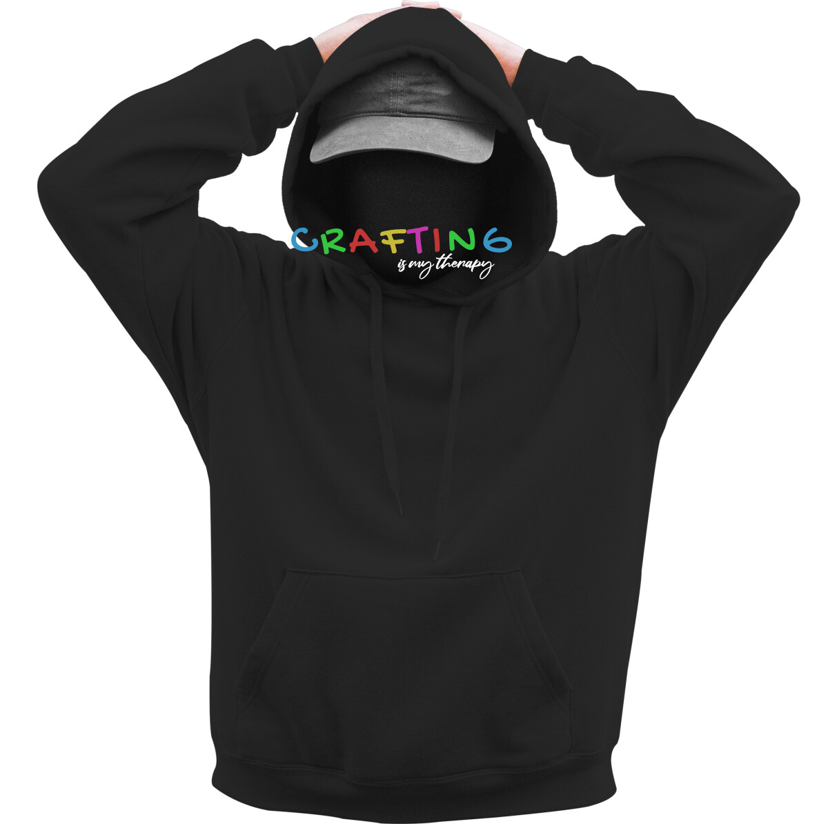 Kapucnis belebújós pulóver