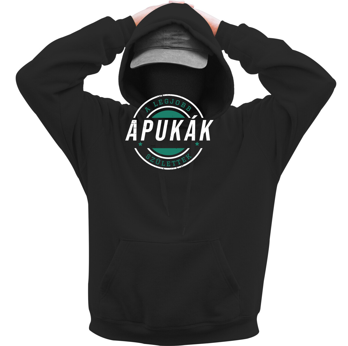 Kapucnis belebújós pulóver