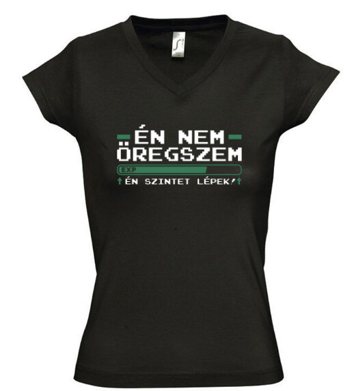Női V nyakú póló