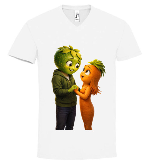 Unisex V nyakú póló