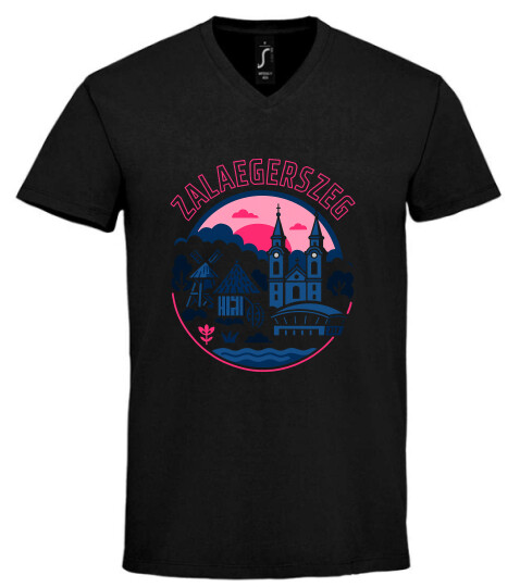 Unisex V nyakú póló