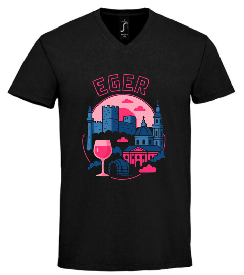 Unisex V nyakú póló