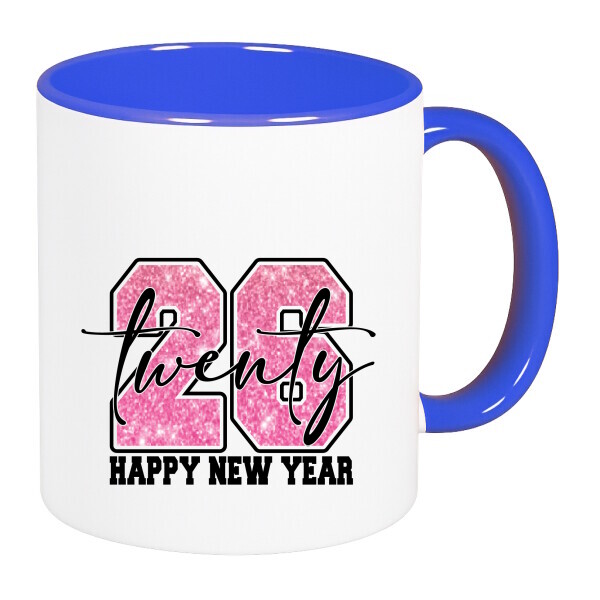 Színes fülű és belsejű bögre