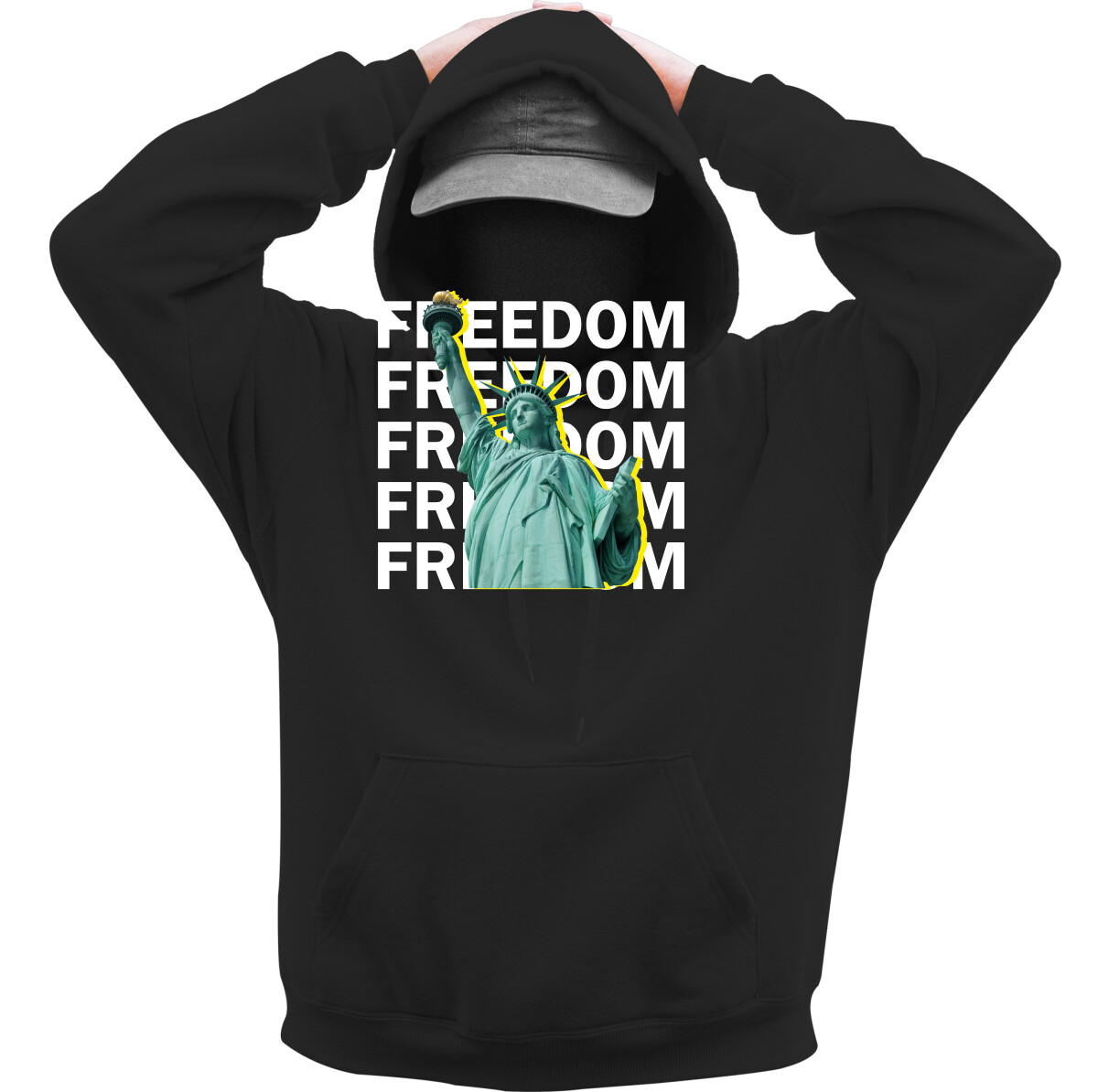 Kapucnis belebújós pulóver