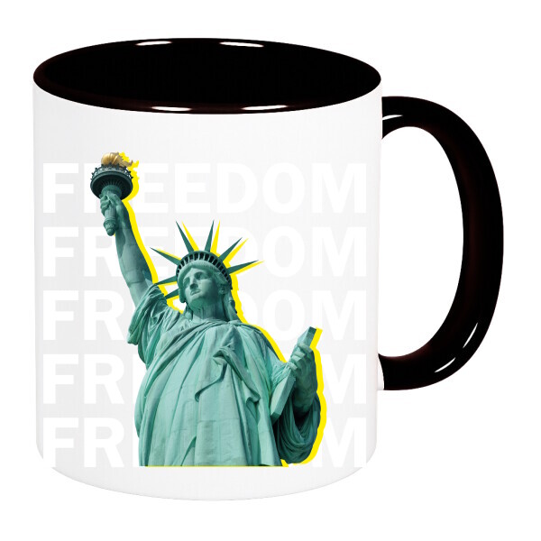 Színes fülű és belsejű bögre