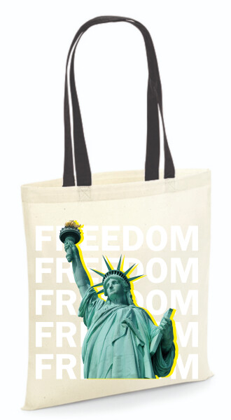 Vászontáska - színes fülű 