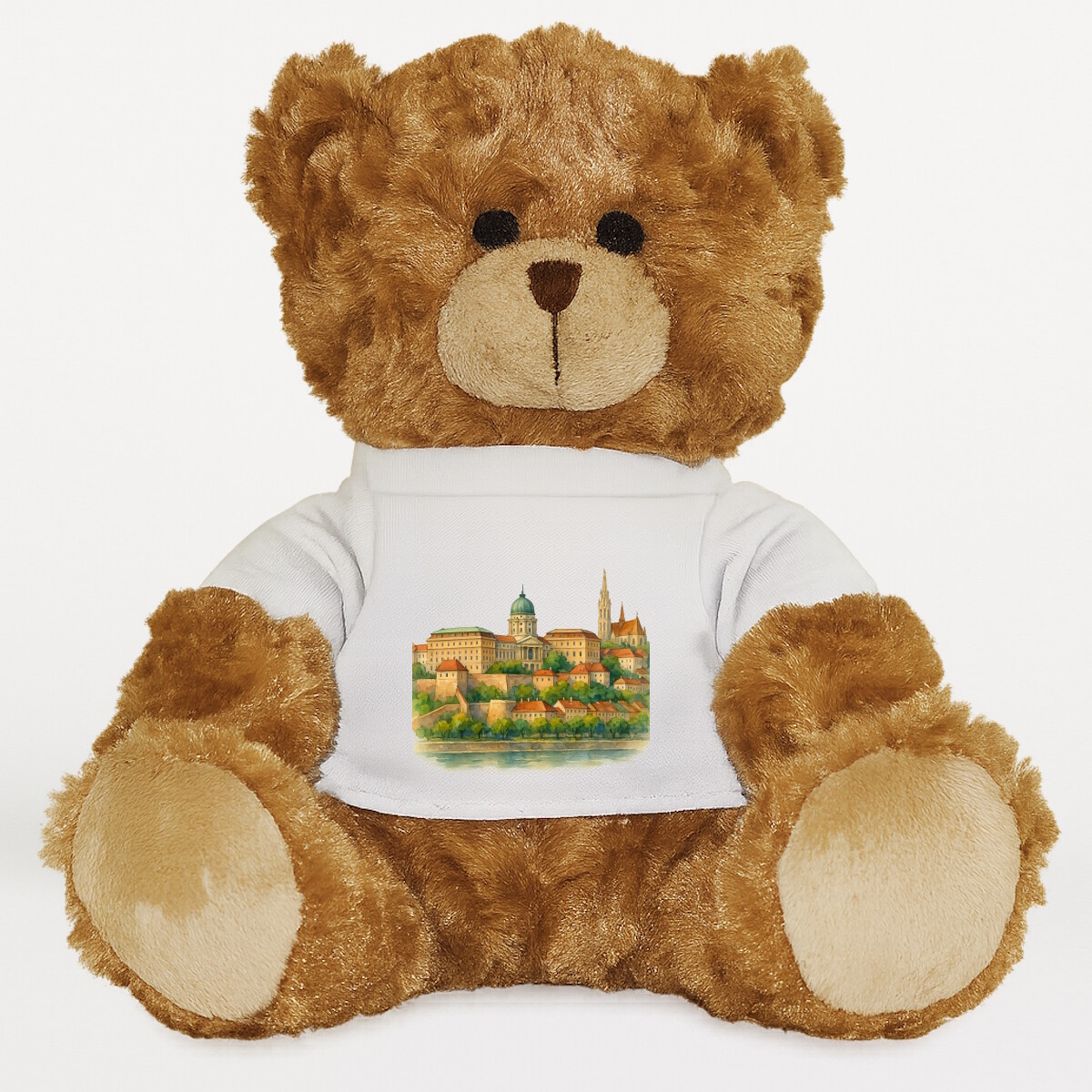 Plüssmaci egyedi pólóval