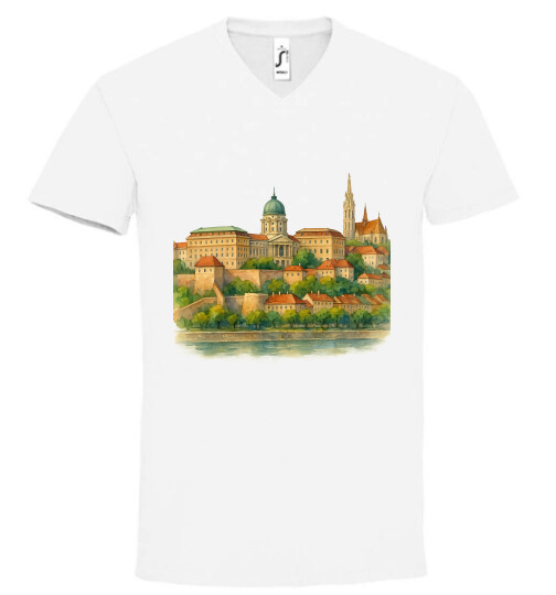 Unisex V nyakú póló