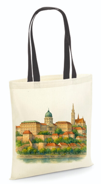 Vászontáska - színes fülű 