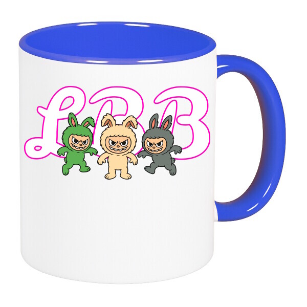 Színes fülű és belsejű bögre