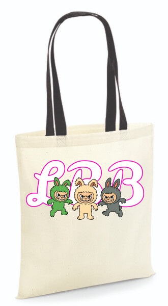 Vászontáska - színes fülű 