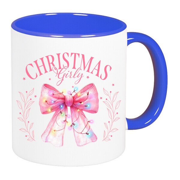 Színes fülű és belsejű bögre