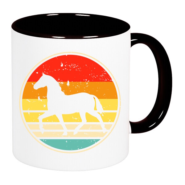 Színes fülű és belsejű bögre