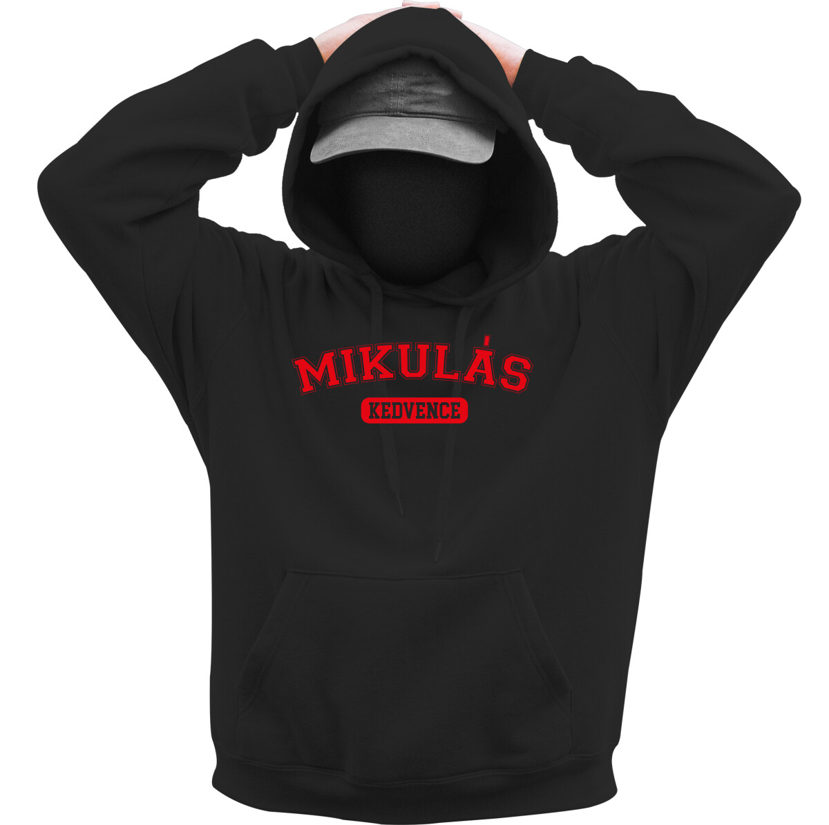 Kapucnis belebújós pulóver