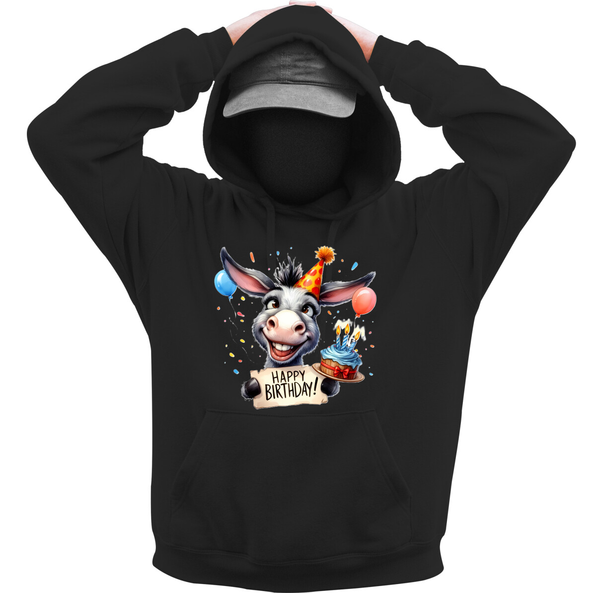 Kapucnis belebújós pulóver