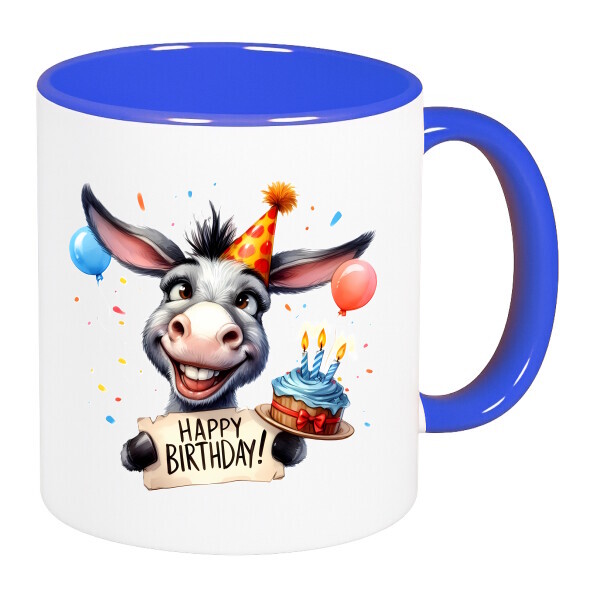 Színes fülű és belsejű bögre