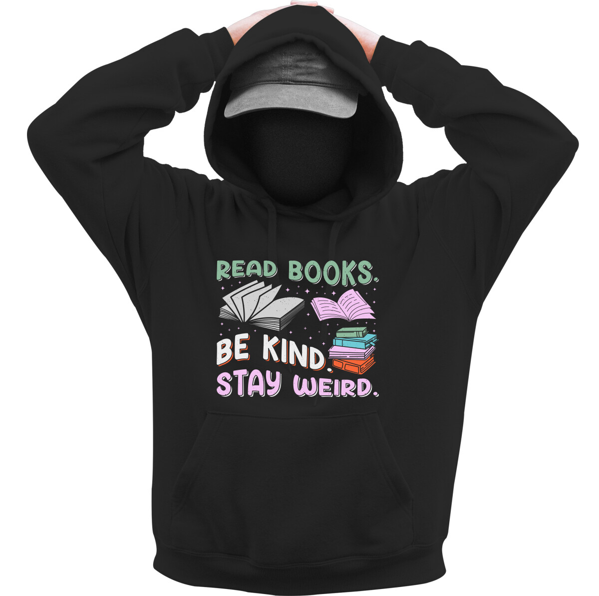 Kapucnis belebújós pulóver