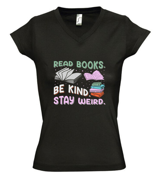 Női V nyakú póló