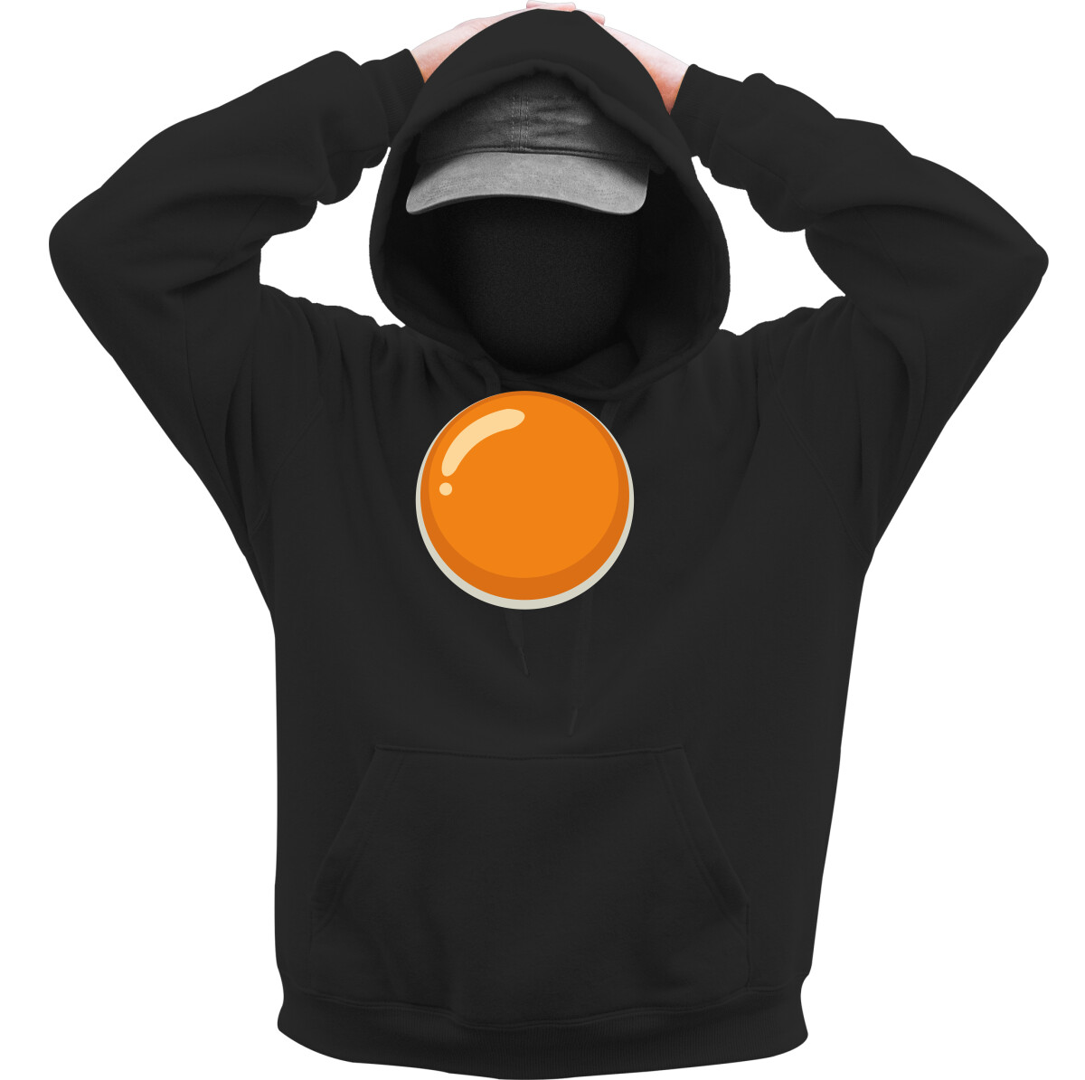 Kapucnis belebújós pulóver