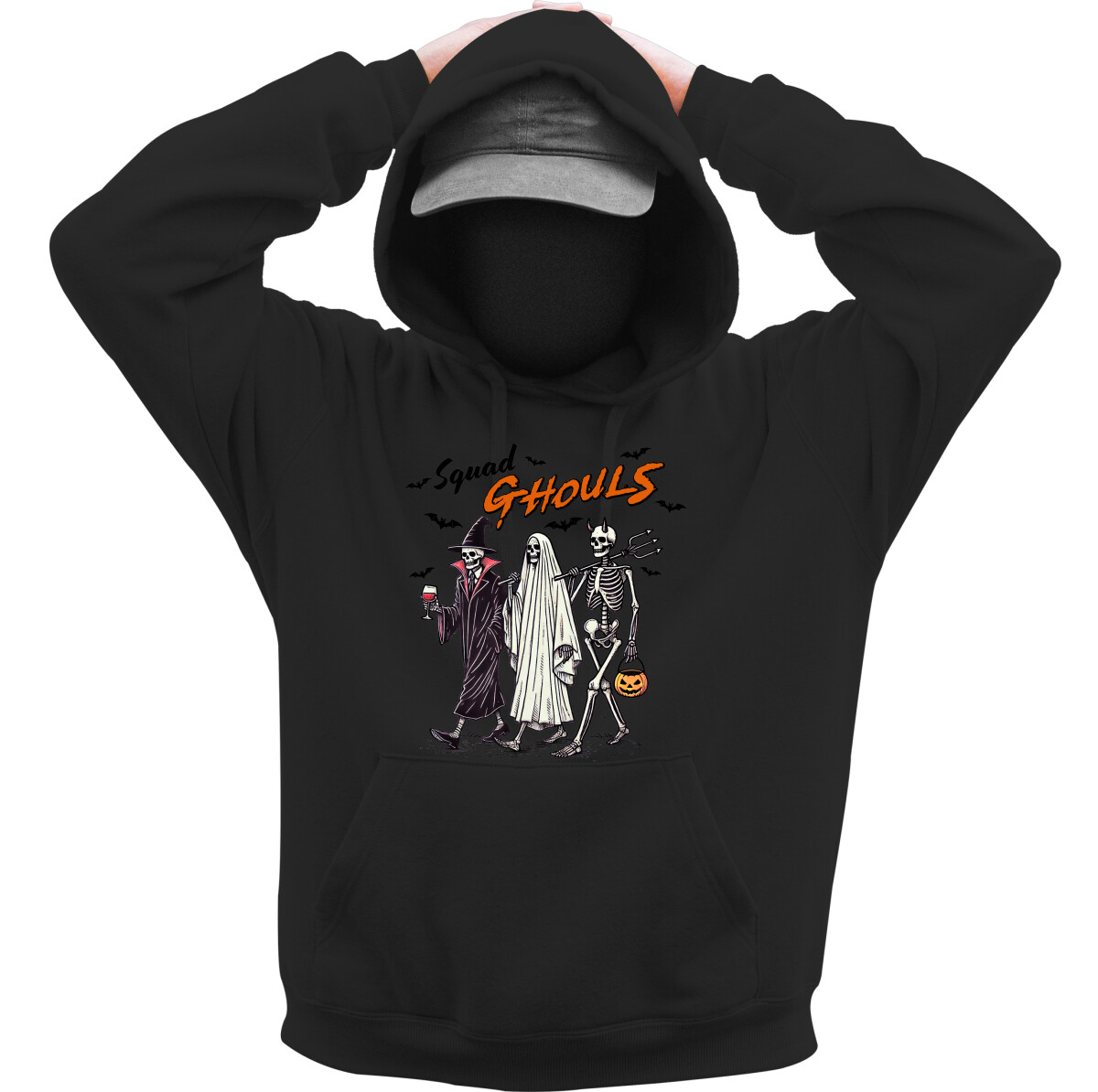 Kapucnis belebújós pulóver