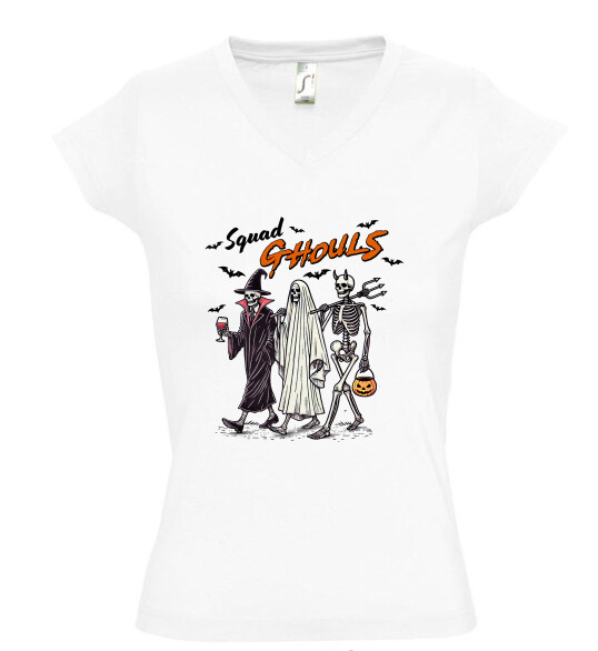 Női V nyakú póló