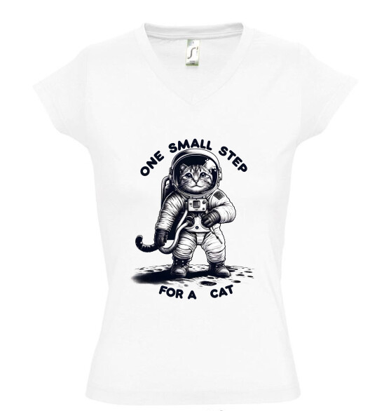 Női V nyakú póló