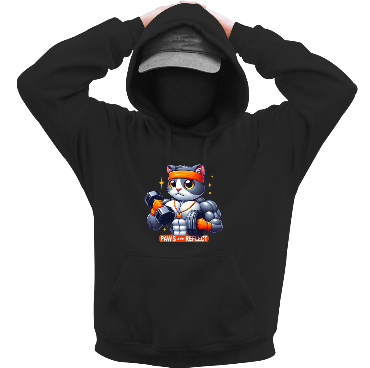 Kapucnis belebújós pulóver