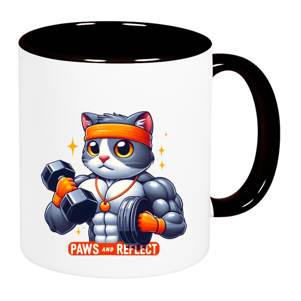 Színes fülű és belsejű bögre