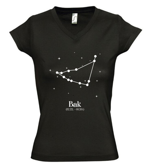 Női V nyakú póló