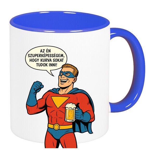 Színes fülű és belsejű bögre