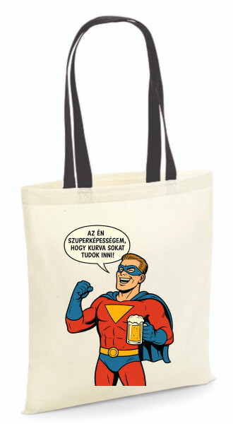 Vászontáska - színes fülű 