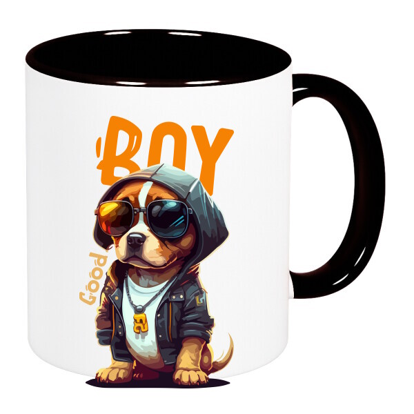 Színes fülű és belsejű bögre