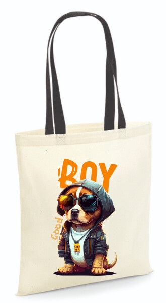 Vászontáska - színes fülű 