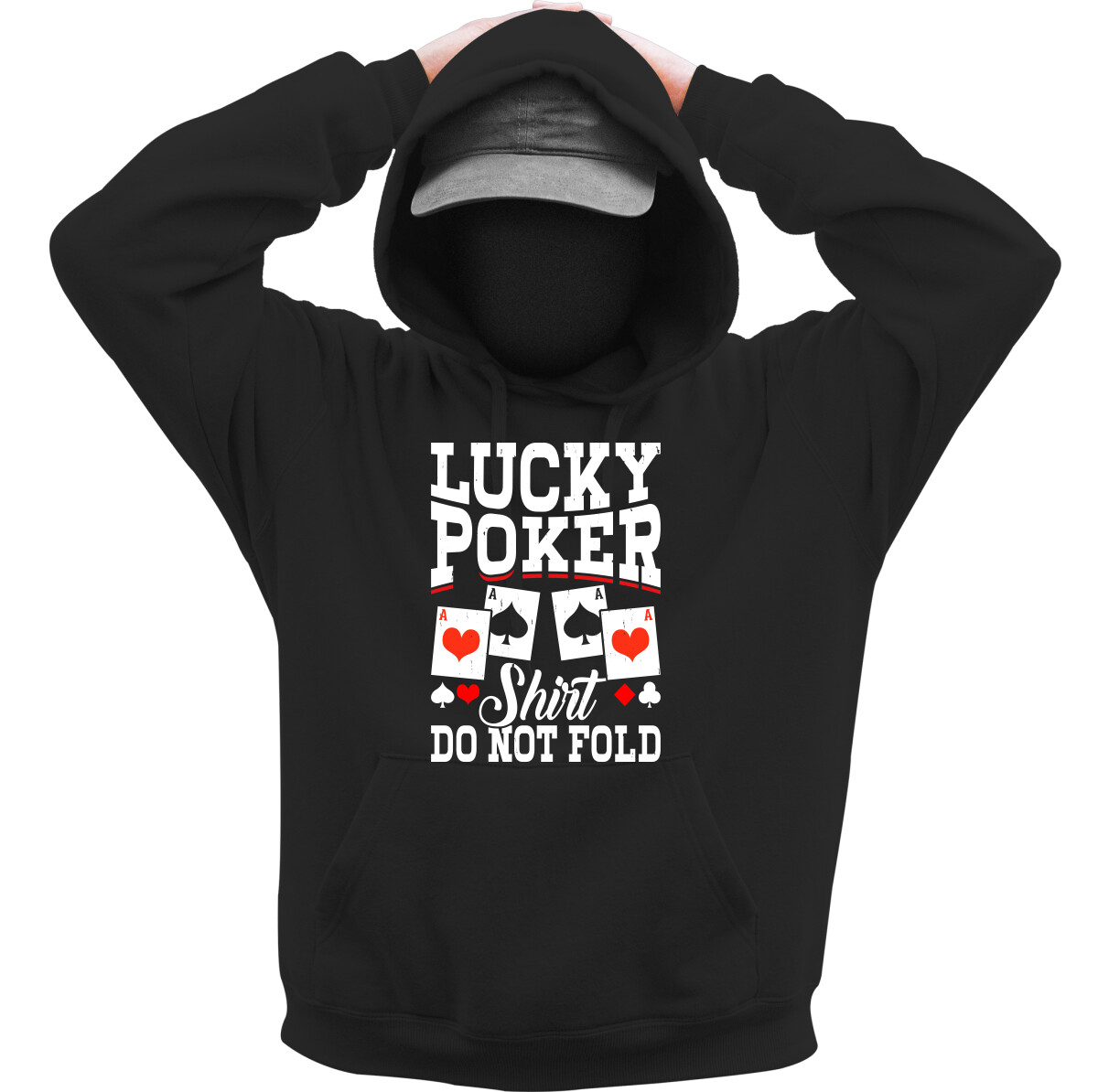 Kapucnis belebújós pulóver