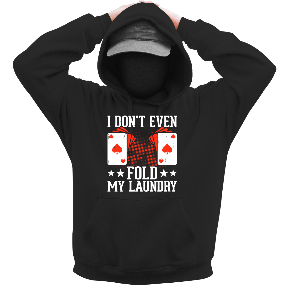 Kapucnis belebújós pulóver