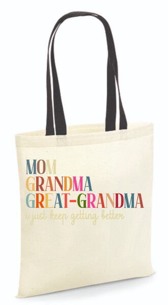 Vászontáska - színes fülű 